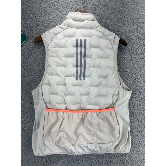 Adidas X-City Padded Running Vest Jacket Womens Large White Back Pockets NEW L - Picture 6 of 9